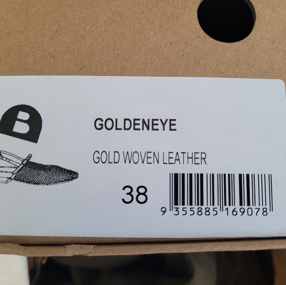 Goldeneye Gold Leather Woven Sandal | 38 - Picture 5 of 5